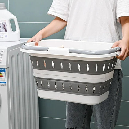 Foldable Laundry Basket with Handle Portable Space Saving Tub