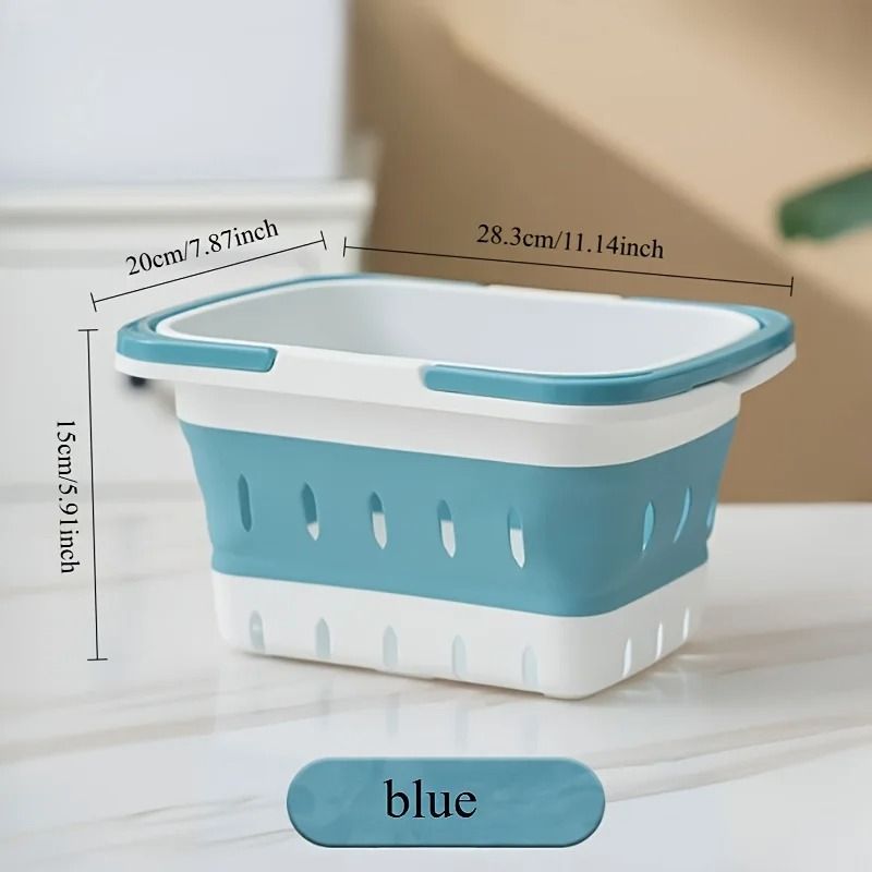 Foldable Laundry Basket with Handle Portable Space Saving Tub