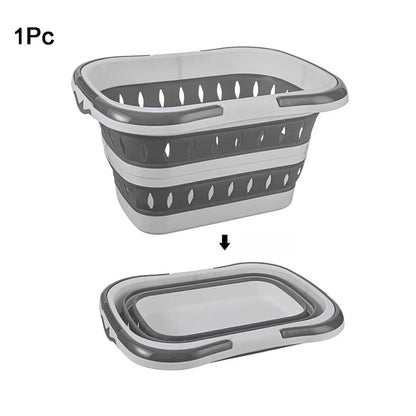 Foldable Laundry Basket with Handle Portable Space Saving Tub