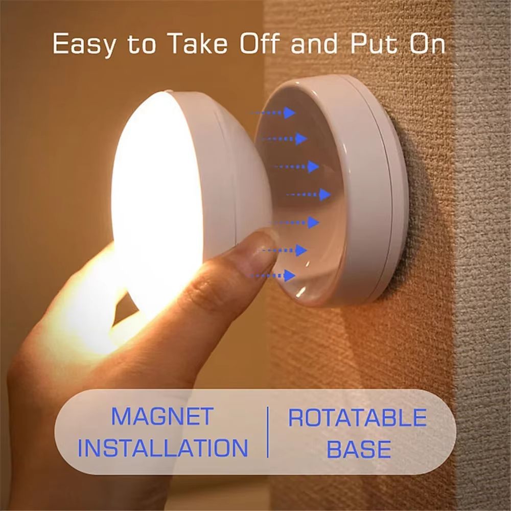 LED Night Light with Motion Sensor – USB Charging Intelligent Induction Lamp