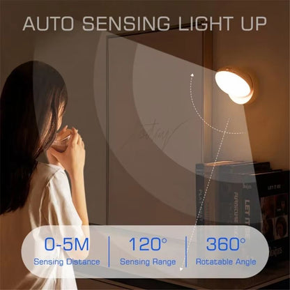 LED Night Light with Motion Sensor – USB Charging Intelligent Induction Lamp