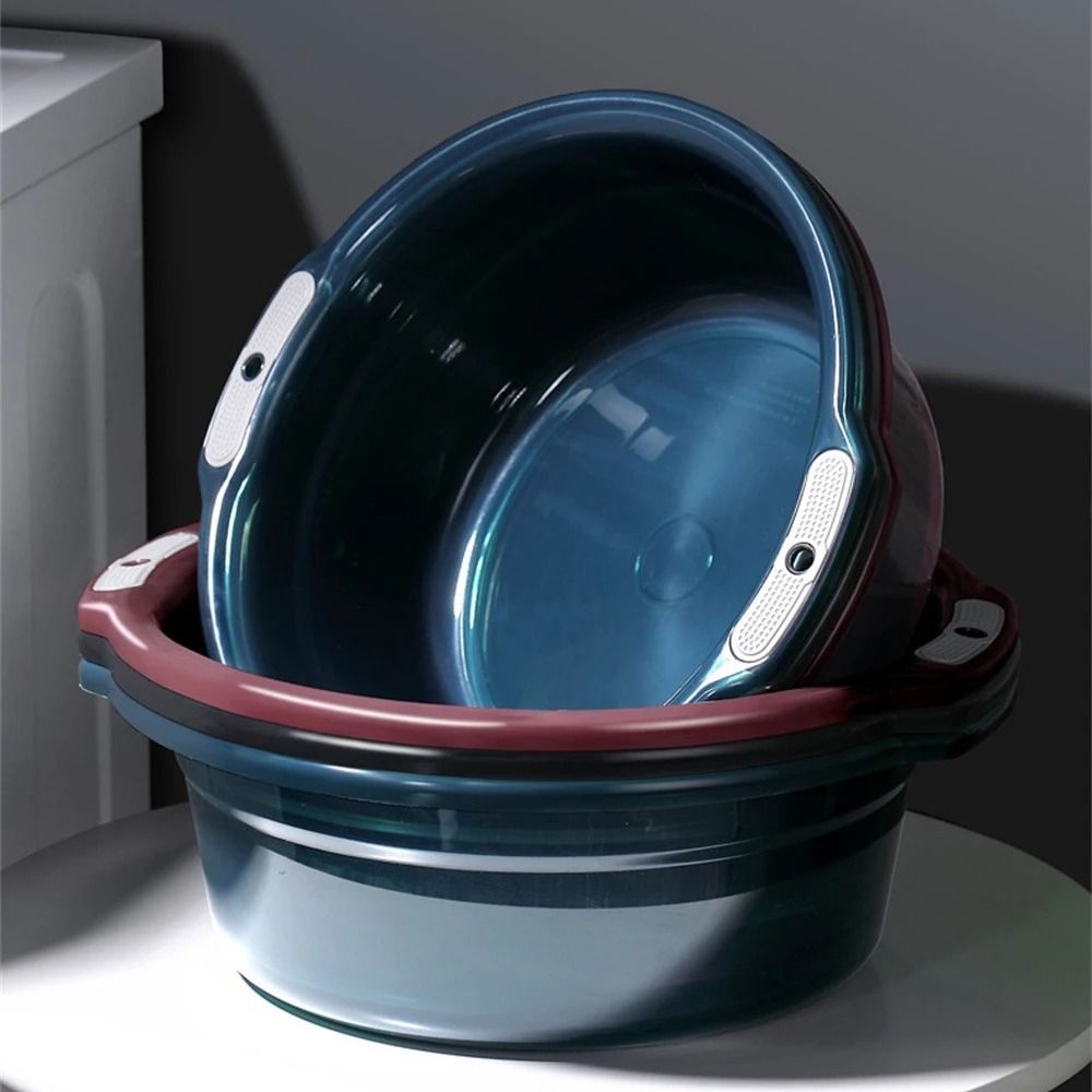 Transparent Multipurpose Thickened Water Basin for Laundry and Bath Use