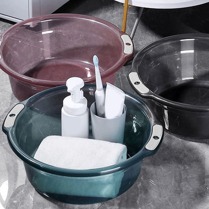 Transparent Multipurpose Thickened Water Basin for Laundry and Bath Use