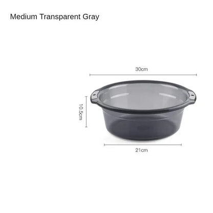 Transparent Multipurpose Thickened Water Basin for Laundry and Bath Use