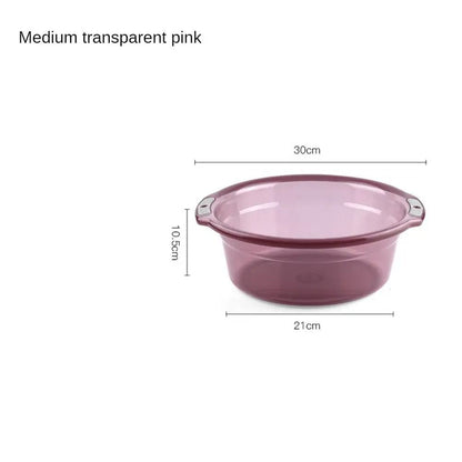 Transparent Multipurpose Thickened Water Basin for Laundry and Bath Use
