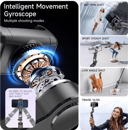 C22 Smart AI Face Tracking Gimbal Stabilizer with Tripod