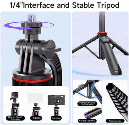 C22 Smart AI Face Tracking Gimbal Stabilizer with Tripod