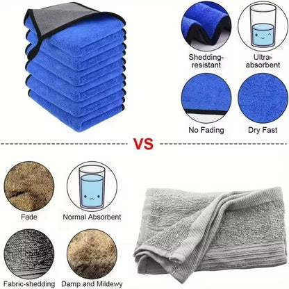 Premium Microfiber Car Washing Towels – Soft, Quick-Drying & Streak-Free (1/3/6 Pack)