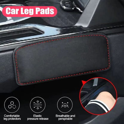 Comfortable Suede Car Knee Pad with Elastic Memory Foam – Auto Cushion & Headrest Accessory