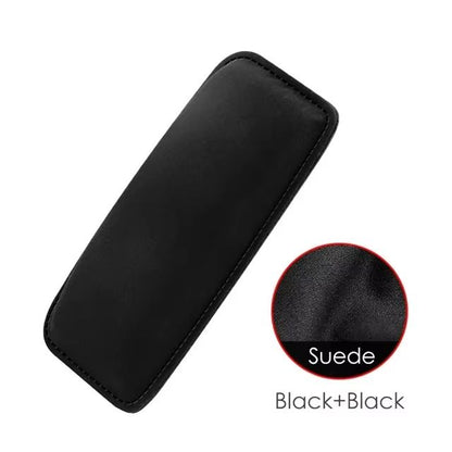 Comfortable Suede Car Knee Pad with Elastic Memory Foam – Auto Cushion & Headrest Accessory