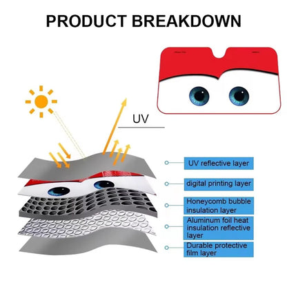 Eyes Heated Windshield Sunshade – 4-Color UV & Heat Protection Cover