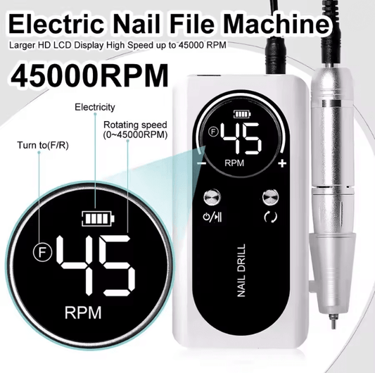 ProNail 45000RPM Electric Nail Drill Machine Rechargeable and Portable