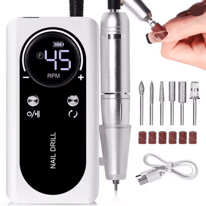 ProNail 45000RPM Electric Nail Drill Machine Rechargeable and Portable