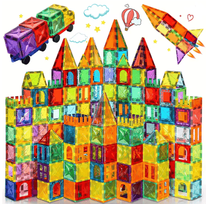 MagnaBuild Magnetic Tiles Building Set for Kids