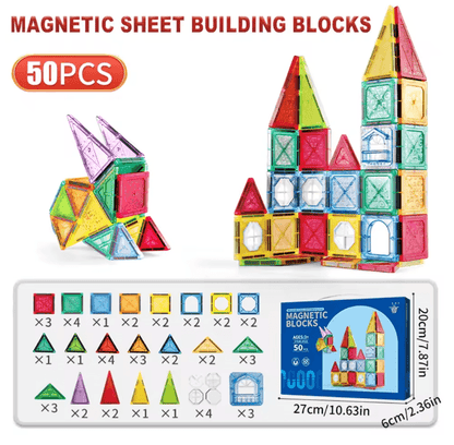 MagnaBuild Magnetic Tiles Building Set for Kids