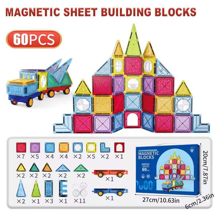 MagnaBuild Magnetic Tiles Building Set for Kids