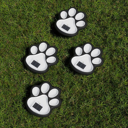 LED Solar Dog Paw Ground Lights for Garden and Yard Decoration