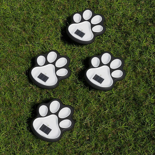 LED Solar Dog Paw Ground Lights for Garden and Yard Decoration