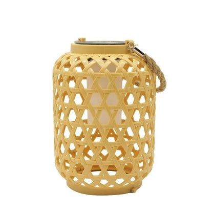 Solar Bamboo Woven Lantern for Outdoor Garden and Patio Decor