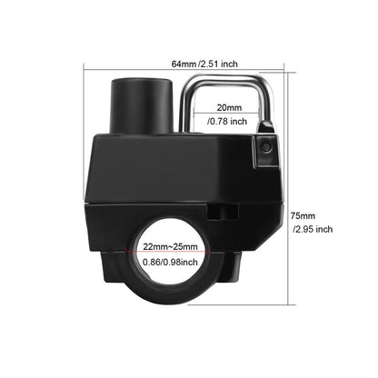 Compact Motorcycle Helmet Lock, Weather Resistant Anti Theft Lock with Keys for Motorbike, Scooter, E Bike Protection