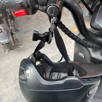 Compact Motorcycle Helmet Lock, Weather Resistant Anti Theft Lock with Keys for Motorbike, Scooter, E Bike Protection