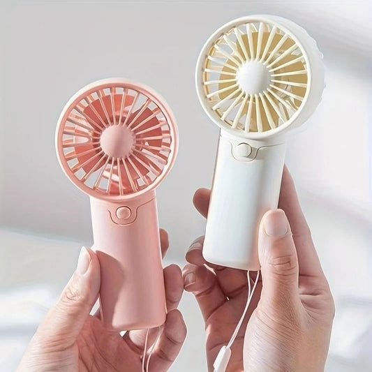 Cute Mini Handheld Fan – Lightweight Portable Electric Pocket Fan for Students and Outdoor Cooling