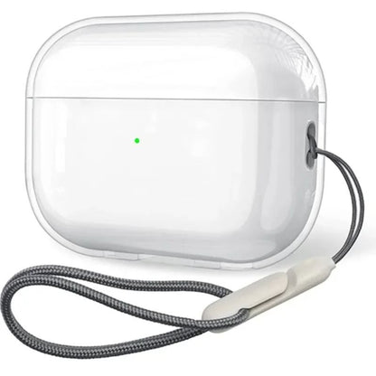 Clear Soft TPU Earphone Case for AirPods 4 3 2 1 Pro and Pro2 with Lanyard Strap