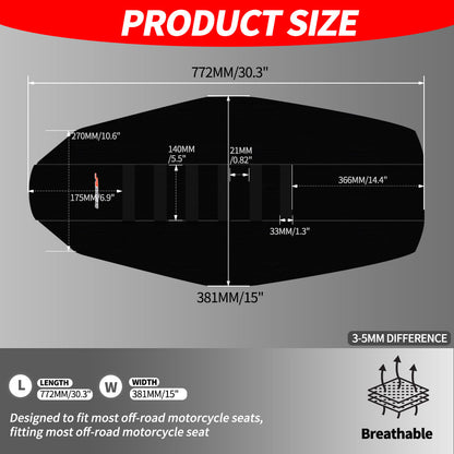 Universal Motorcycle Accessories, Non-slip Waterproof Seat Cover, Durable and Stylish