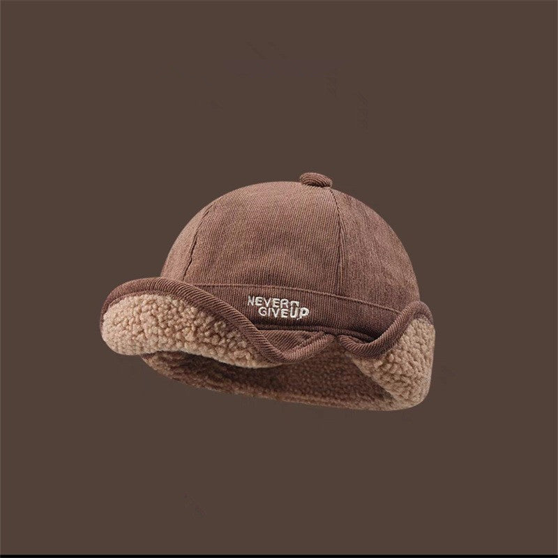 Thickened Sheep Wool Hat, Ear Protection For Men and Women, Warm Cycling Beanie For Autumn Winter