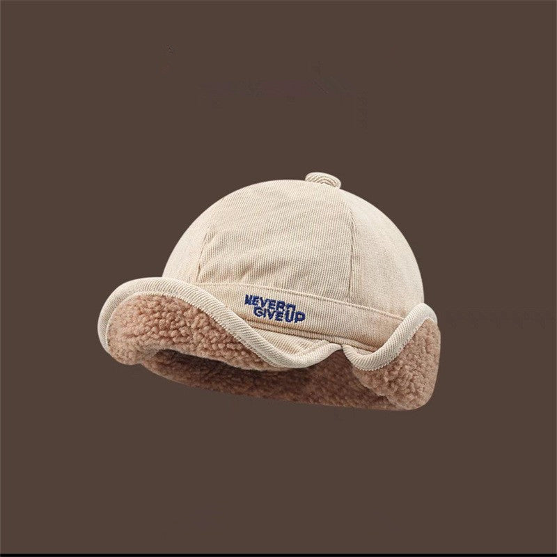 Thickened Sheep Wool Hat, Ear Protection For Men and Women, Warm Cycling Beanie For Autumn Winter