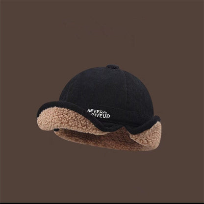 Thickened Sheep Wool Hat, Ear Protection For Men and Women, Warm Cycling Beanie For Autumn Winter