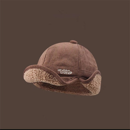 Thickened Sheep Wool Hat, Ear Protection For Men and Women, Warm Cycling Beanie For Autumn Winter