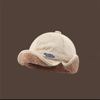 Thickened Sheep Wool Hat, Ear Protection For Men and Women, Warm Cycling Beanie For Autumn Winter