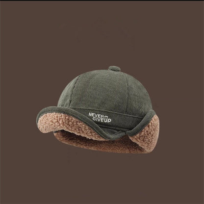 Thickened Sheep Wool Hat, Ear Protection For Men and Women, Warm Cycling Beanie For Autumn Winter