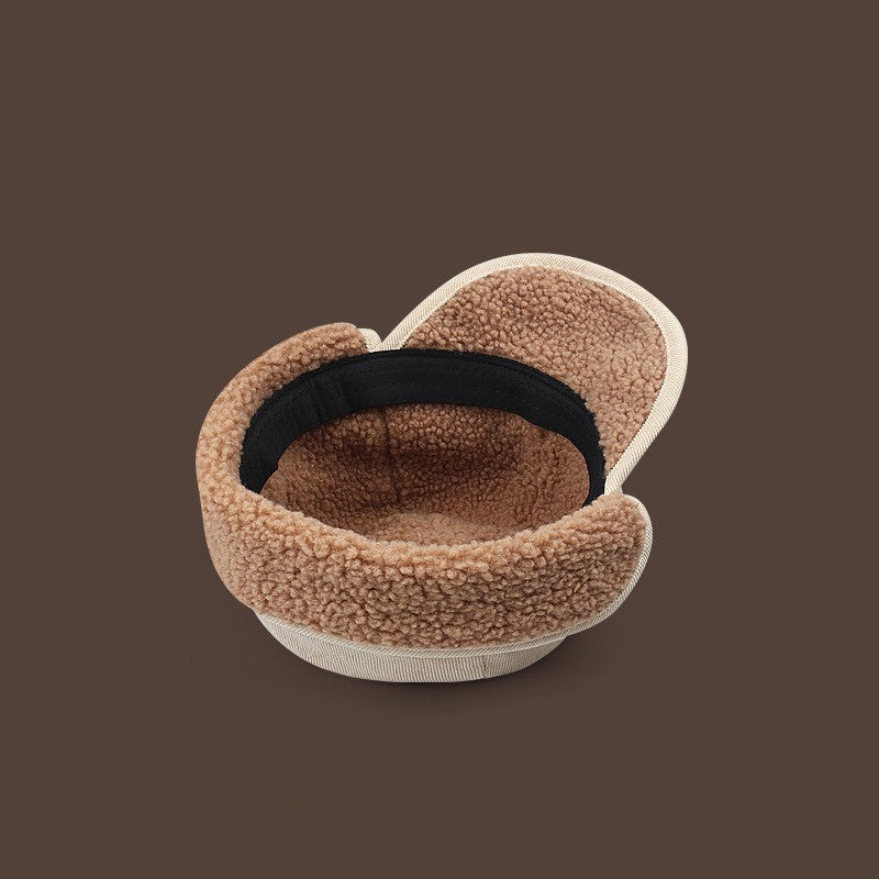 Thickened Sheep Wool Hat, Ear Protection For Men and Women, Warm Cycling Beanie For Autumn Winter