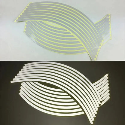 Reflective Motorcycle Wheel Stickers, Car Styling Strips, Rim Tape, Motocross Bike Decals