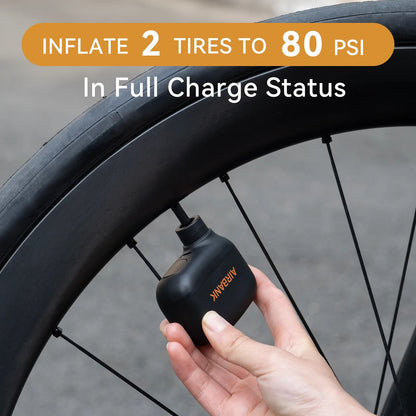 Rechargeable Mini Air Inflator, Portable Bicycle Pump Type-C, Bike Tire Pump for Schrader and Presta
