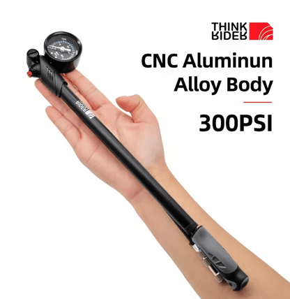 ThinkRider 300PSI Portable Bike Shock Pump with Pressure Gauge
