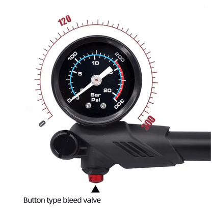 ThinkRider 300PSI Portable Bike Shock Pump with Pressure Gauge