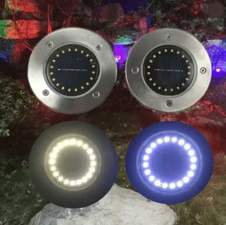 SolarGlow Outdoor Disk Lights Set