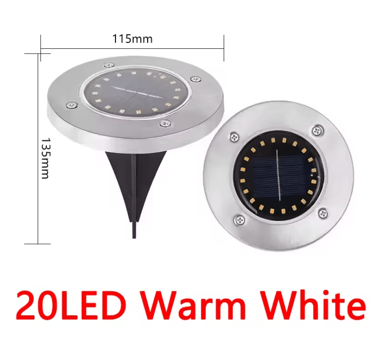 SolarGlow Outdoor Disk Lights Set