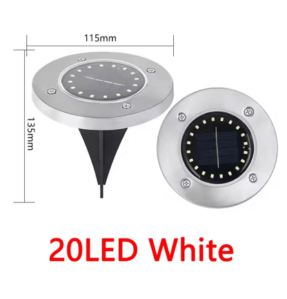 SolarGlow Outdoor Disk Lights Set