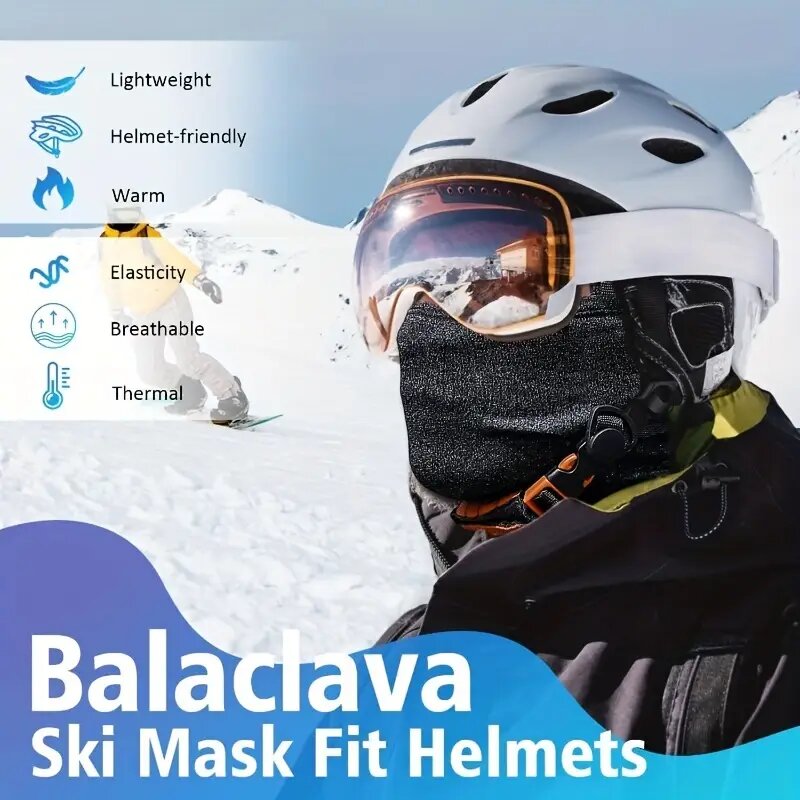 Thermal Winter Balaclava, Warm Fleece Face Mask for Cycling, Motorcycle, Skiing, and Outdoor Sports