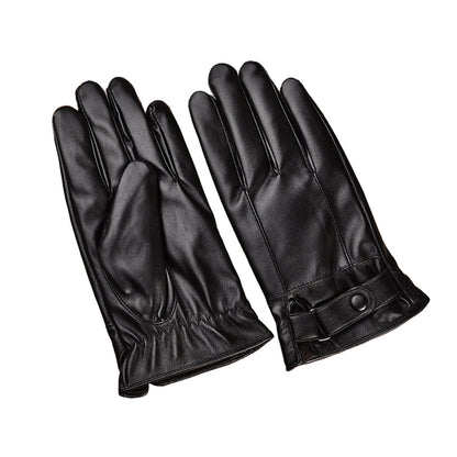 Mens Winter Gloves, Touch Screen, Windproof, Driving, Keep Warm, Black Mittens for Autumn and Business
