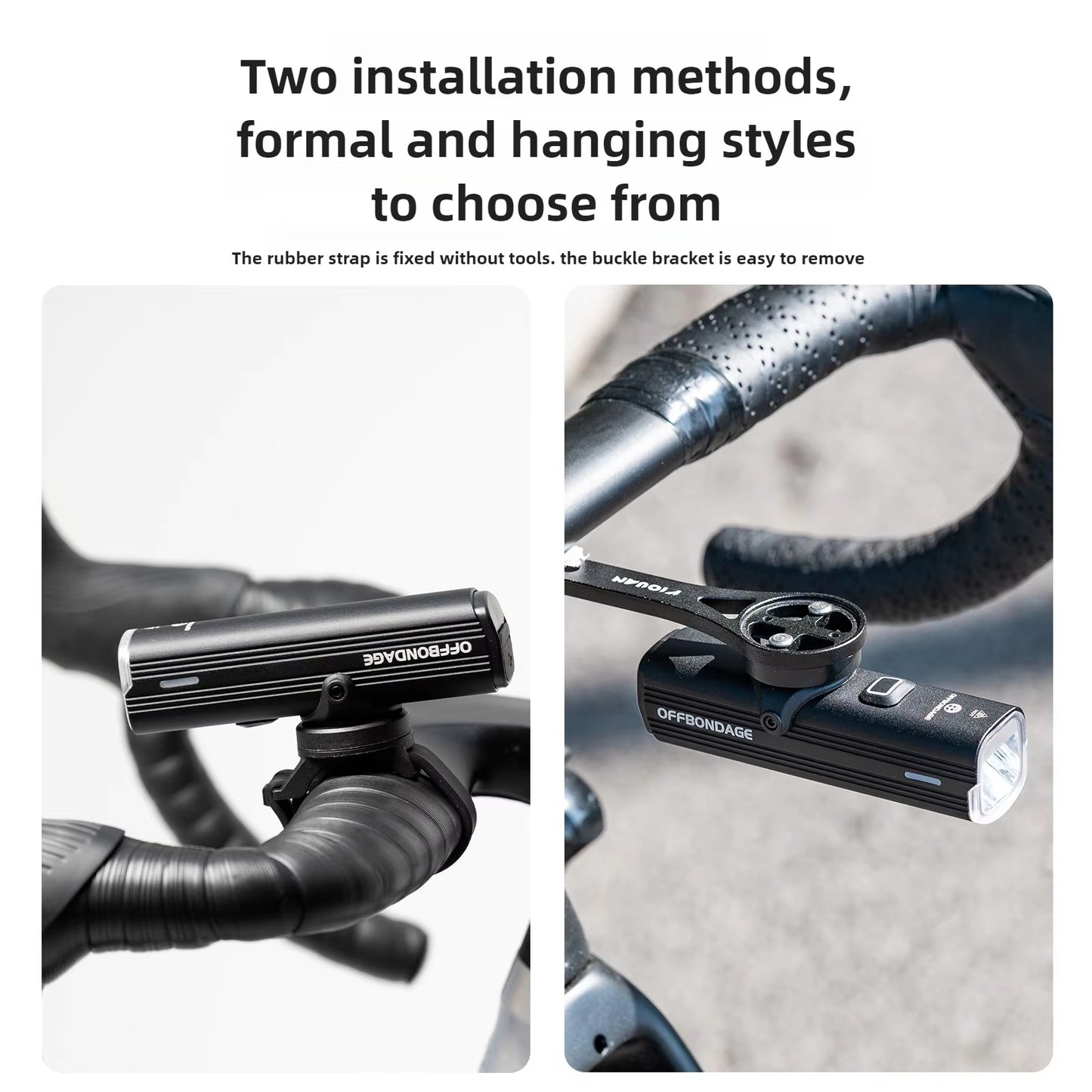 Bicycle Light, USB Charging Waterproof Bike Front Lamp, Cycling Flashlight for Road and MTB