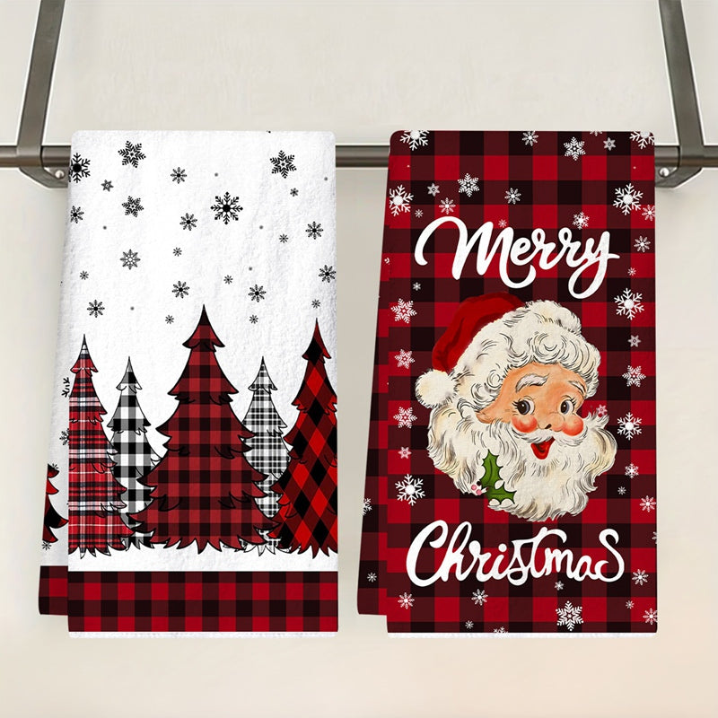 Santa Claus Dish Towel, Christmas Kitchen Towels, Merry Christmas Party Decoration, Natal Navidad New Year Gift