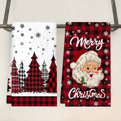 Santa Claus Dish Towel, Christmas Kitchen Towels, Merry Christmas Party Decoration, Natal Navidad New Year Gift