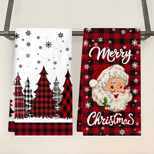 Santa Claus Dish Towel, Christmas Kitchen Towels, Merry Christmas Party Decoration, Natal Navidad New Year Gift