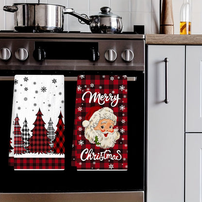 Santa Claus Dish Towel, Christmas Kitchen Towels, Merry Christmas Party Decoration, Natal Navidad New Year Gift