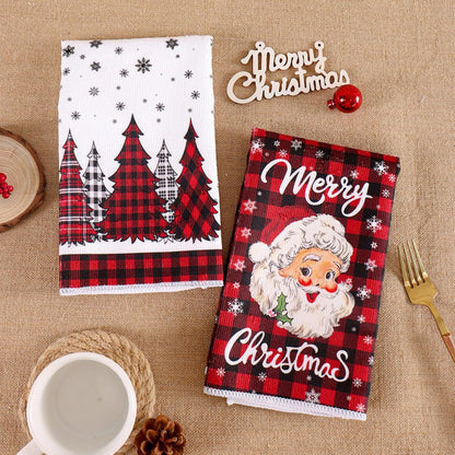 Santa Claus Dish Towel, Christmas Kitchen Towels, Merry Christmas Party Decoration, Natal Navidad New Year Gift